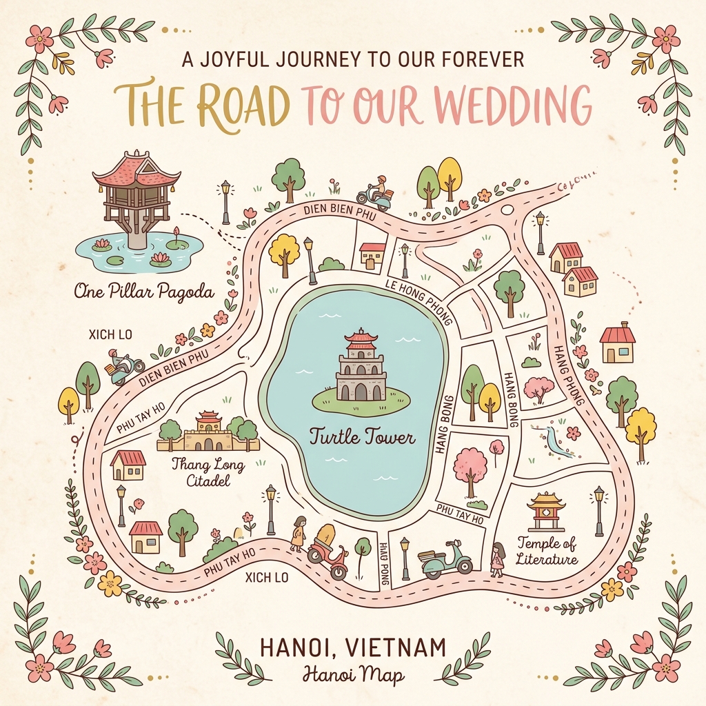 Bản đồ dẫn đường chibi nhà trai - Hà Nội